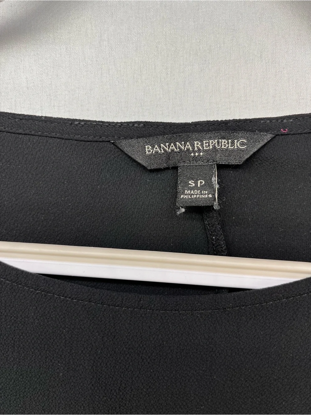 Banana Republic Black Boat Neck 3/4 Sleeve Blouse